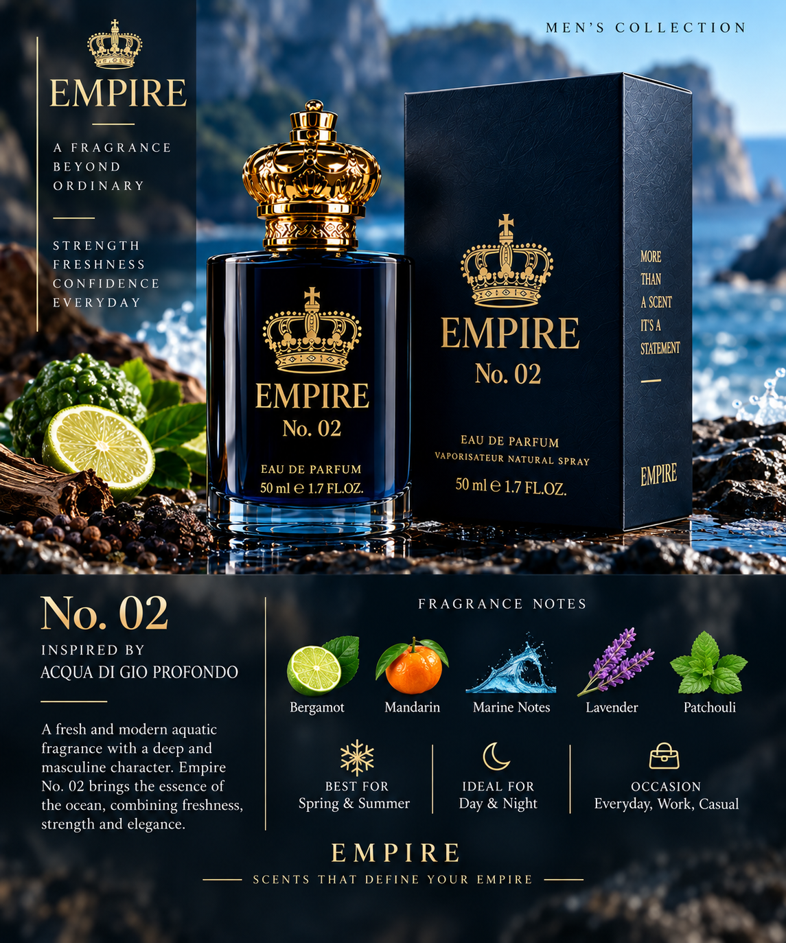Empire No. 02 Acqua di Gio Profondo inspired fragrance notes