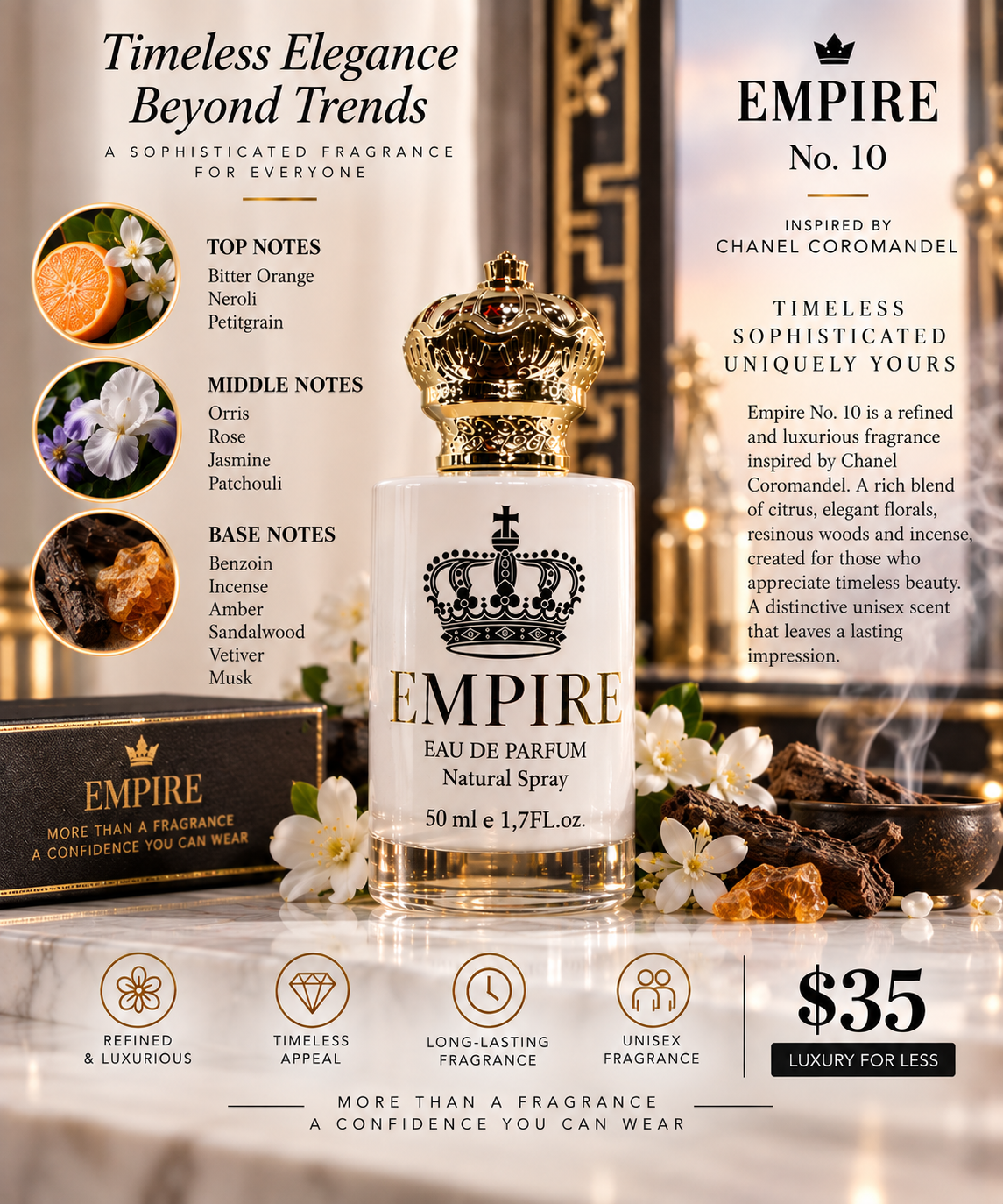 Empire No. 10 Coromandel inspired unisex fragrance