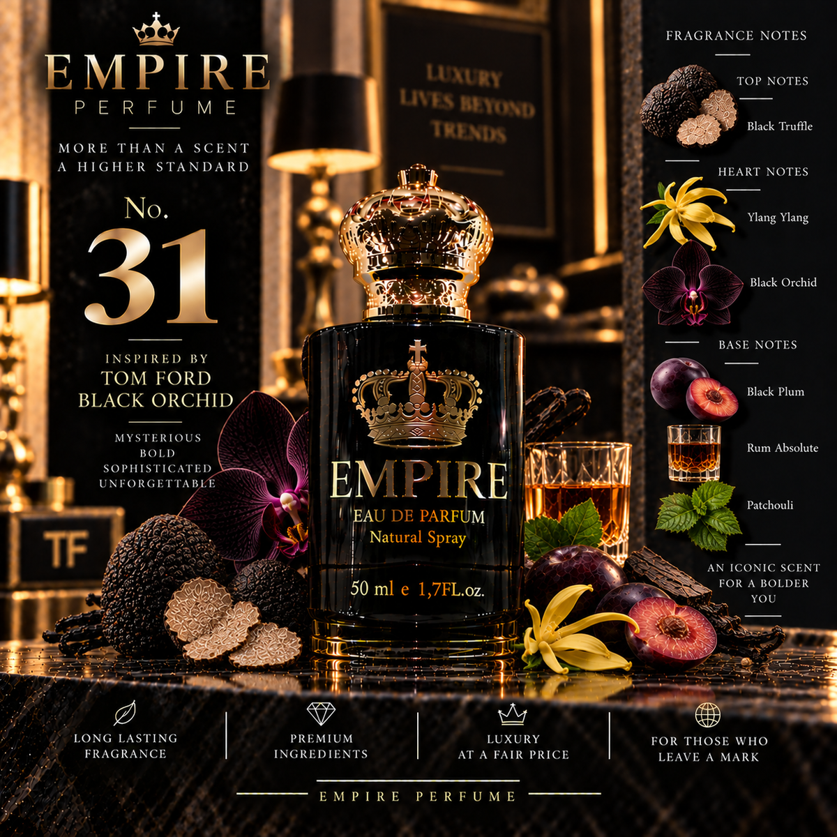 Empire No. 31 Black Orchid inspired fragrance
