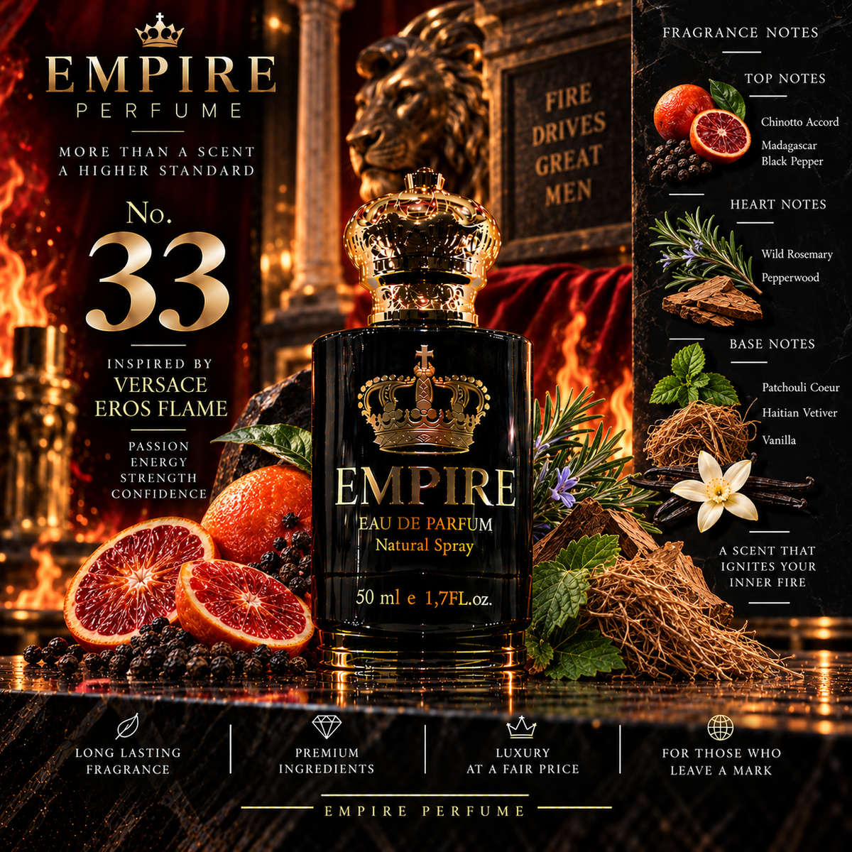 Empire No. 33 Eros Flame inspired fragrance