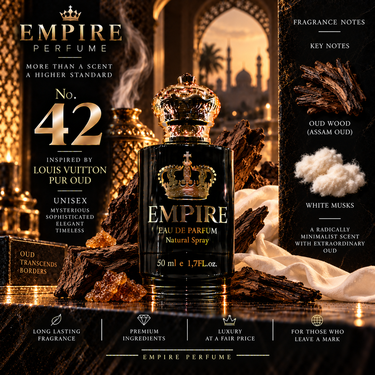 Empire No. 42 Louis Vuitton Pur Oud inspired fragrance