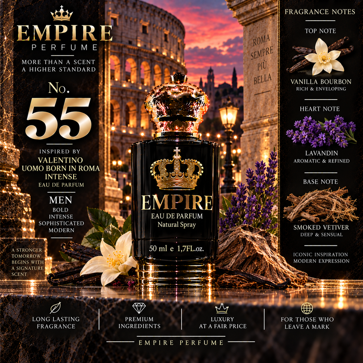 Empire No. 55 Valentino Uomo Born in Roma Intense inspired fragrance for men