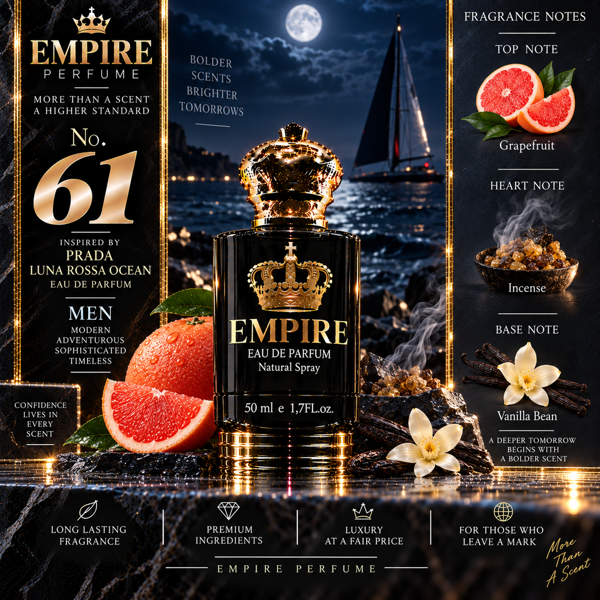 Empire No. 61 Prada Luna Rossa Ocean Eau de Parfum inspired fragrance for men
