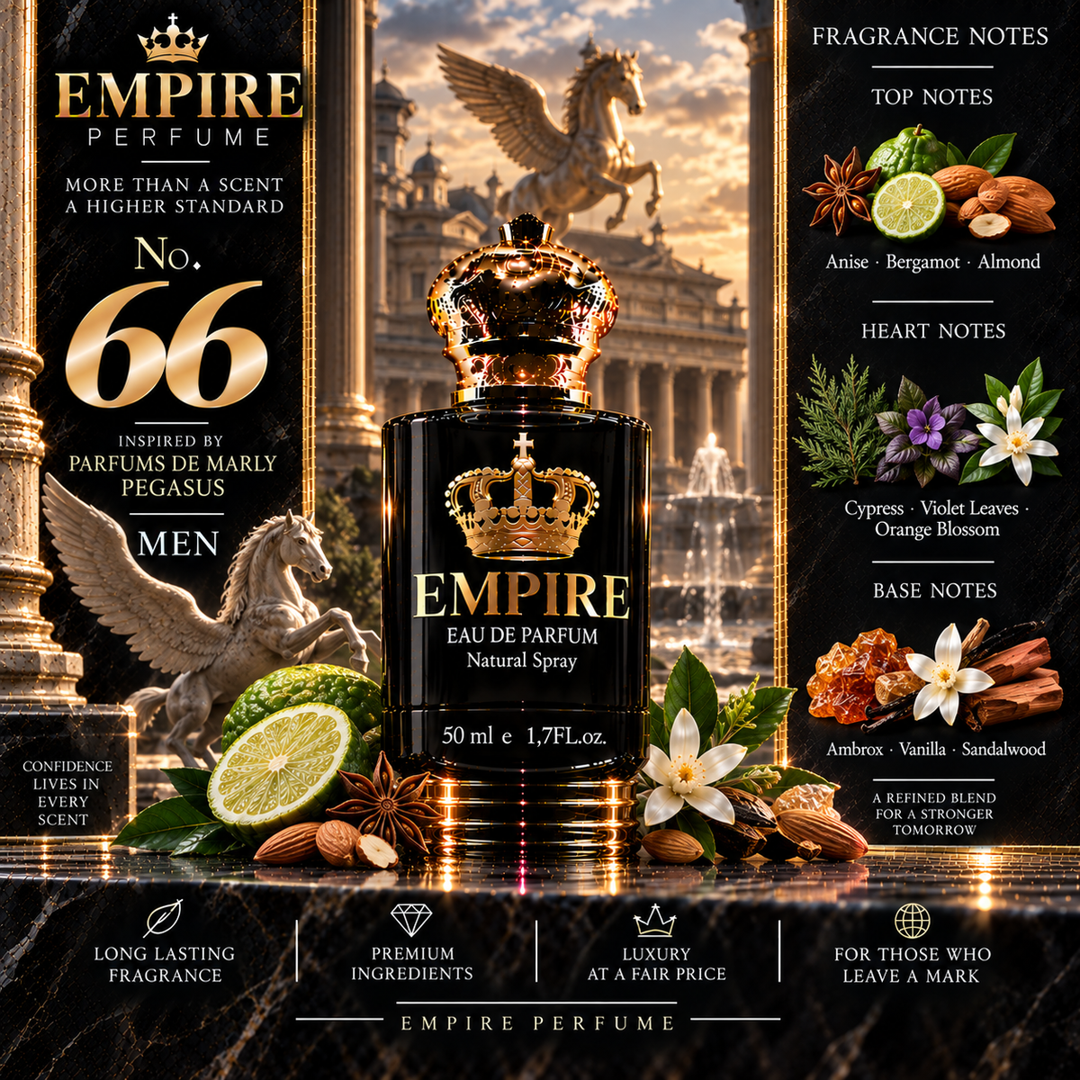Empire No. 66 Pegasus inspired fragrance for men